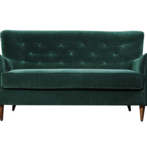 Contract furniuture - green velvet sofa by Baron