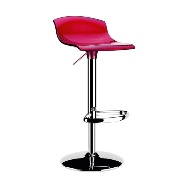 Contract furniture - adjustable barstool in red